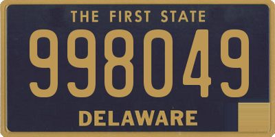 DE license plate 998049