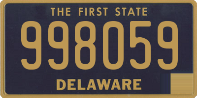 DE license plate 998059