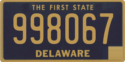 DE license plate 998067