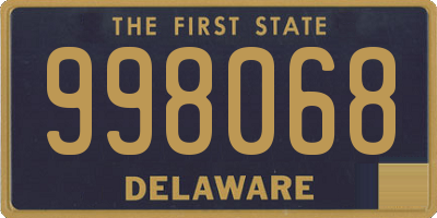 DE license plate 998068