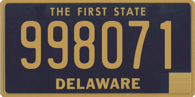 DE license plate 998071