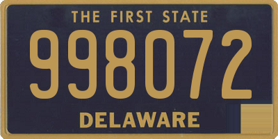 DE license plate 998072