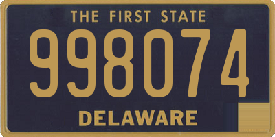 DE license plate 998074