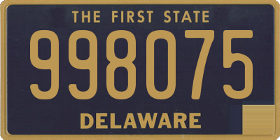 DE license plate 998075