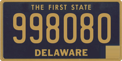 DE license plate 998080