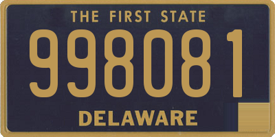 DE license plate 998081