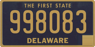 DE license plate 998083