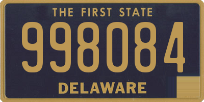 DE license plate 998084