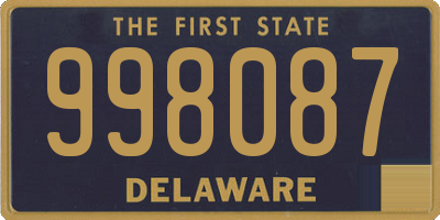 DE license plate 998087