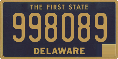 DE license plate 998089