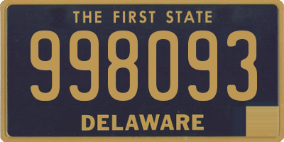 DE license plate 998093