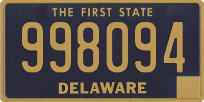 DE license plate 998094