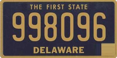 DE license plate 998096