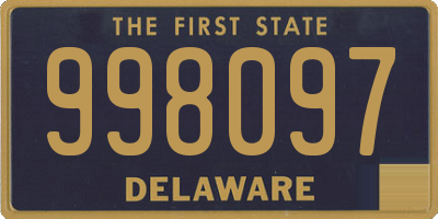 DE license plate 998097