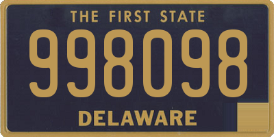 DE license plate 998098