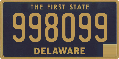 DE license plate 998099