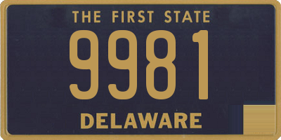 DE license plate 9981