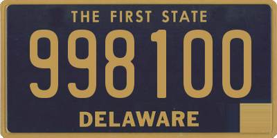 DE license plate 998100