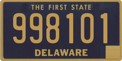 DE license plate 998101