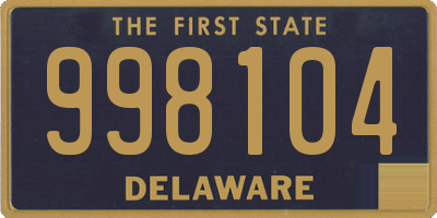 DE license plate 998104