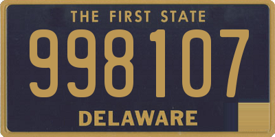 DE license plate 998107