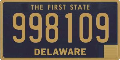 DE license plate 998109