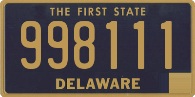 DE license plate 998111