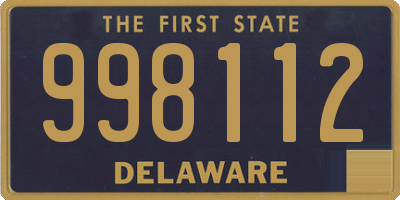 DE license plate 998112