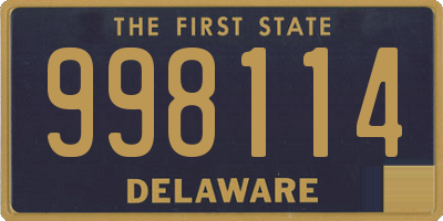 DE license plate 998114