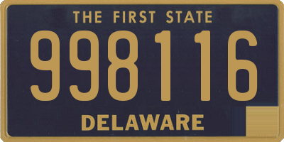 DE license plate 998116