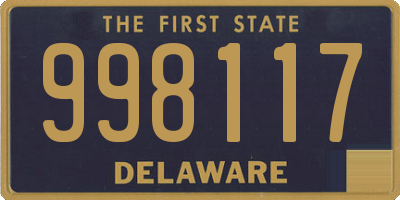 DE license plate 998117