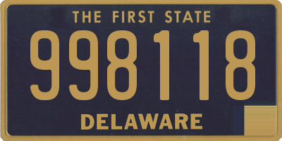 DE license plate 998118