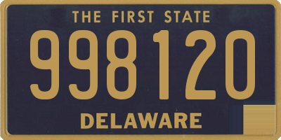 DE license plate 998120