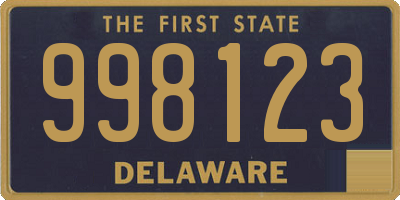 DE license plate 998123