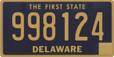 DE license plate 998124