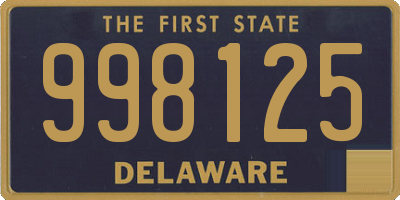 DE license plate 998125