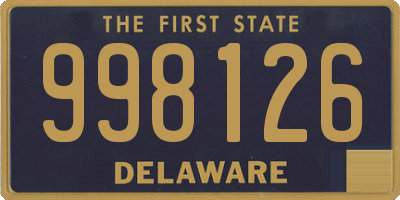 DE license plate 998126