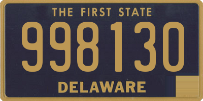 DE license plate 998130