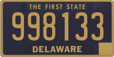 DE license plate 998133