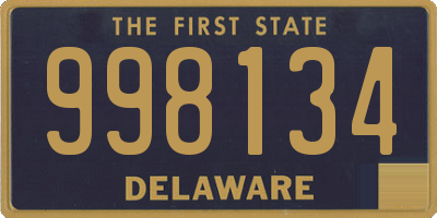 DE license plate 998134