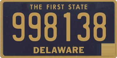 DE license plate 998138