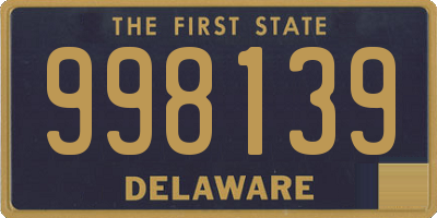 DE license plate 998139