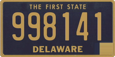 DE license plate 998141