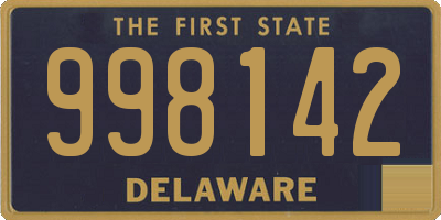 DE license plate 998142