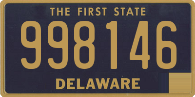 DE license plate 998146