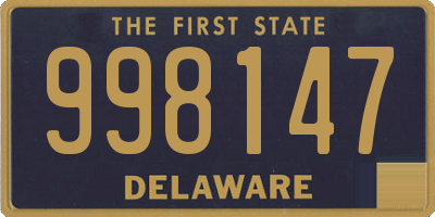 DE license plate 998147