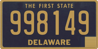 DE license plate 998149