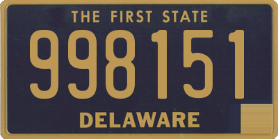 DE license plate 998151