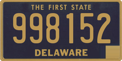 DE license plate 998152