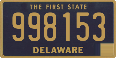 DE license plate 998153